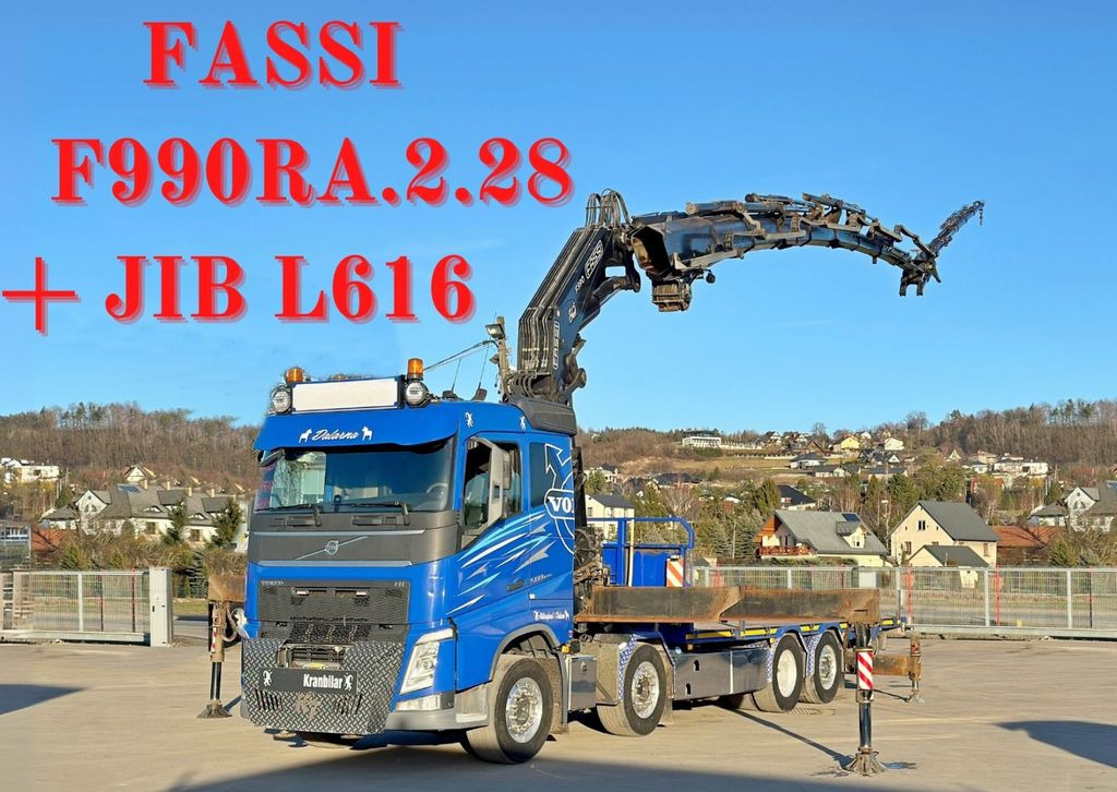 Camião grua, Camião de caixa aberta/ Plataforma Volvo FH 500 * FASSI F990RA.2.28 + JIB L616 + FUNK: foto 1