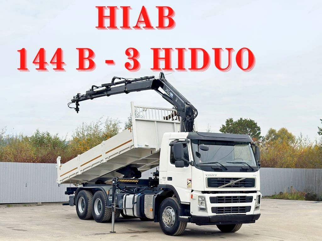 Volvo FM 400 Kipper 6,20m * HIAB 144 B-3 HIDUO* 6x4 - Camião grua: foto 1 Volvo FM 400 Kipper 6,20m * HIAB 144 B-3 HIDUO* 6x4 - Camião grua: foto 1