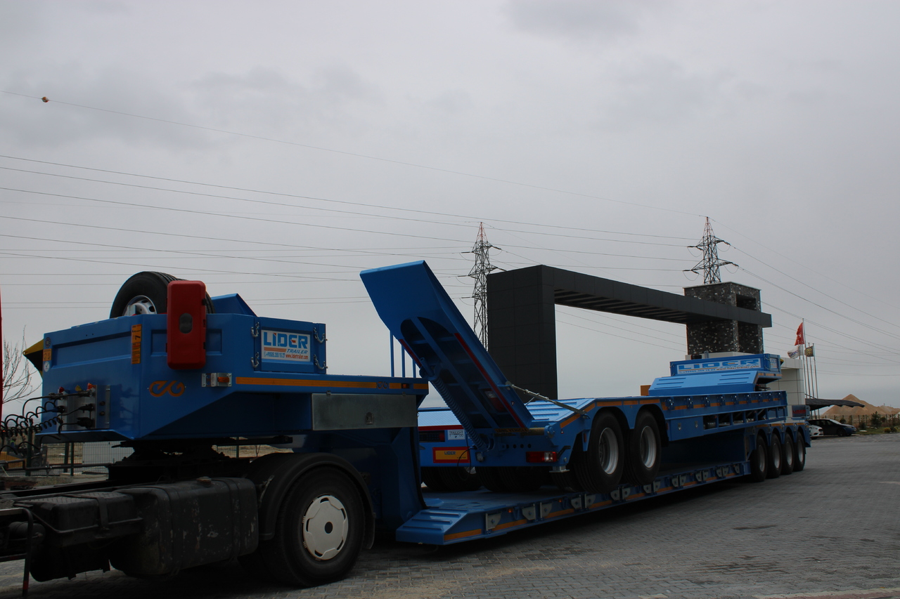 Semi-reboque baixa para transporte de máquinas pesadas novo LIDER 2025 READY IN STOCK UNUSED FRONT LOADING: foto 21