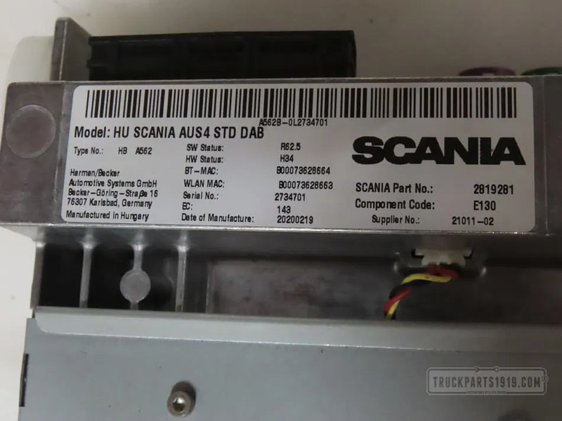 Scania 2819281 | Radio navigation - Sistema elétrico para Camião: foto 3 Scania 2819281 | Radio navigation - Sistema elétrico para Camião: foto 3