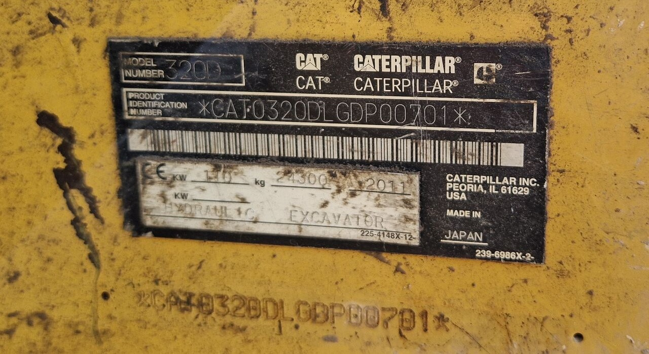 Escavadora de rastos Caterpillar 320D: foto 7