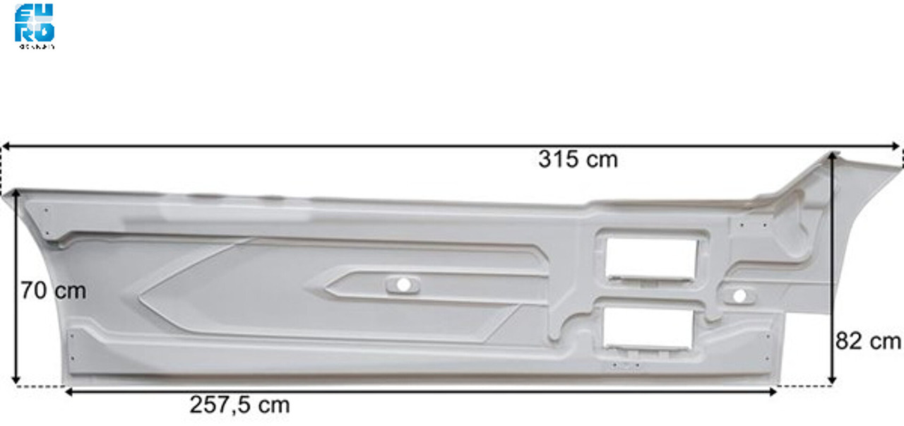 DAF XG XG+ XF LOWDECK ZIJSKIRT SET WB 4000mm 2022- PRIMER ,COMPLEET MET BEVESTIGING - Carroceria e exterior para Camião: foto 2 DAF XG XG+ XF LOWDECK ZIJSKIRT SET WB 4000mm 2022- PRIMER ,COMPLEET MET BEVESTIGING - Carroceria e exterior para Camião: foto 2