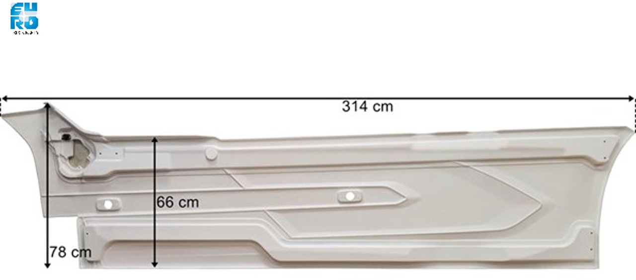 DAF XG XG+ XF ZIJSKIRT SET WB 4000mm 2022- PRIMER ,COMPLEET MET BEVESTIGING. - Carroceria e exterior para Camião: foto 3 DAF XG XG+ XF ZIJSKIRT SET WB 4000mm 2022- PRIMER ,COMPLEET MET BEVESTIGING. - Carroceria e exterior para Camião: foto 3