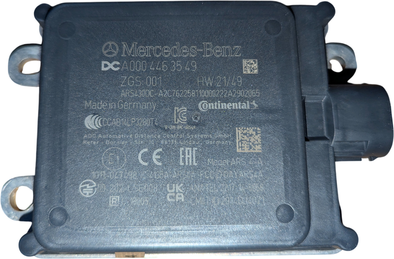 MERCEDES-BENZ OEM AFSTANDS RADAR SENSOR VOOR MP4-MP5 0004463549 - Sensor para Camião: foto 1 MERCEDES-BENZ OEM AFSTANDS RADAR SENSOR VOOR MP4-MP5 0004463549 - Sensor para Camião: foto 1