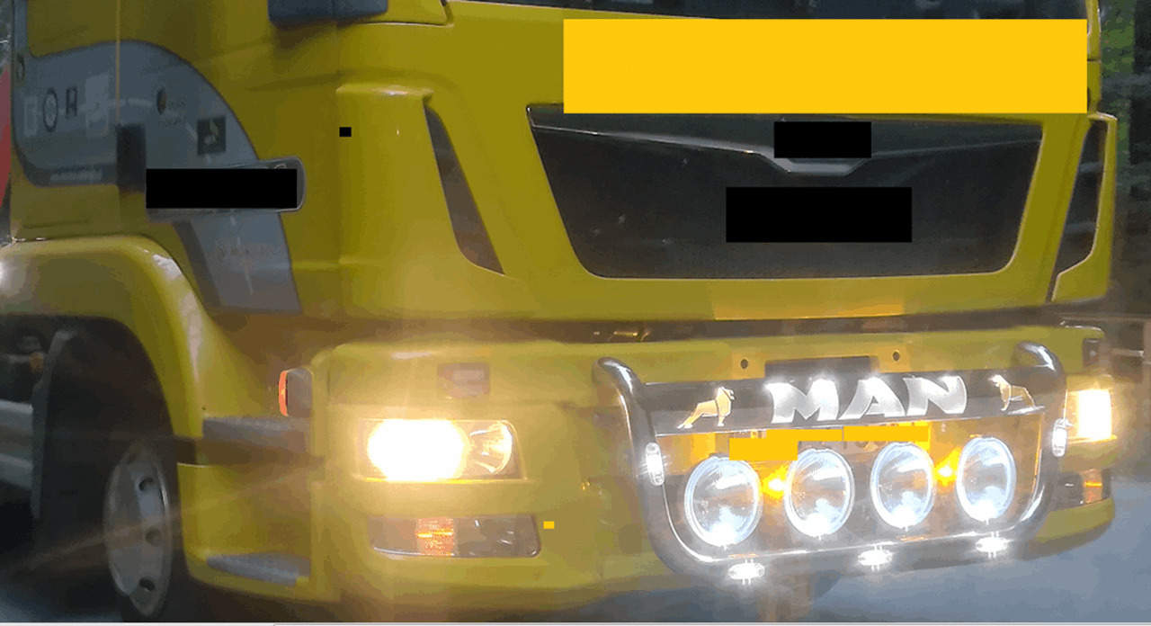 Nieuwe RVS frontbeugel voor MAN met logo en verlichting - Estrutura/ Châssis para Camião: foto 3 Nieuwe RVS frontbeugel voor MAN met logo en verlichting - Estrutura/ Châssis para Camião: foto 3