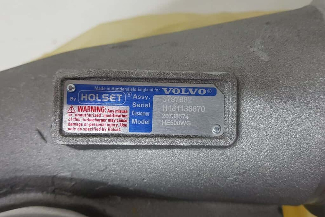 VOLVO D16C 610/D/G D16E540/580/660 FH16 -2013 TURBOCOMPRESSOR HOLSET +STATIEGELD V20738574 - Turbocompressor para Camião: foto 2 VOLVO D16C 610/D/G D16E540/580/660 FH16 -2013 TURBOCOMPRESSOR HOLSET +STATIEGELD V20738574 - Turbocompressor para Camião: foto 2