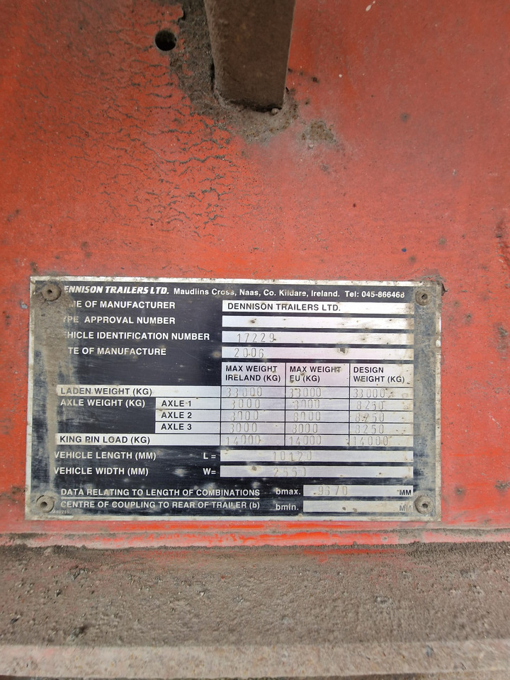 2006 Dennison Bulk Tipping Trailer - Semi-reboque basculante: foto 3 2006 Dennison Bulk Tipping Trailer - Semi-reboque basculante: foto 3