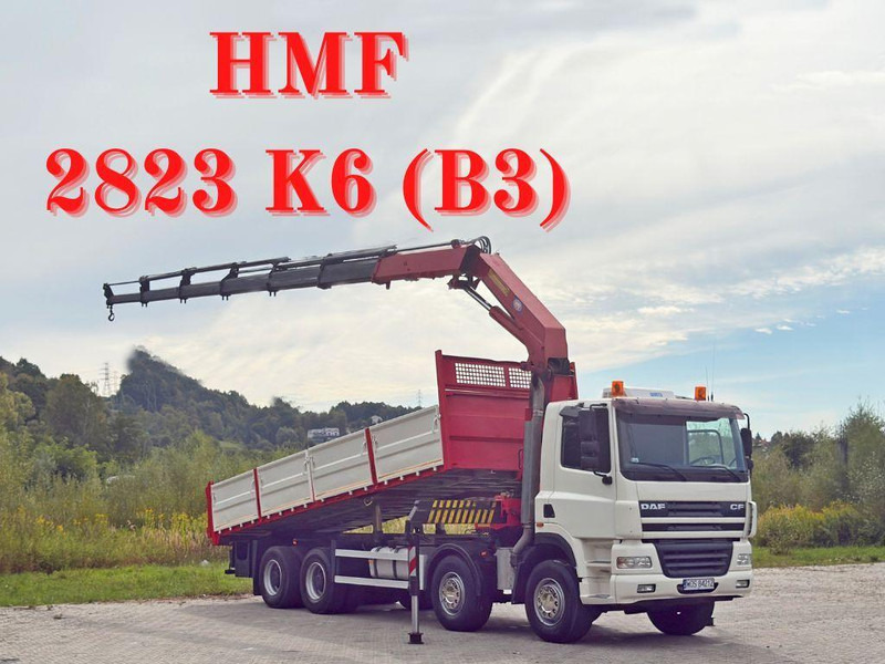 DAF CF 85.380 * HMF 2823 K6 (B3) + FUNK * 8x4 * TOP - Camião basculante, Camião grua: foto 1 DAF CF 85.380 * HMF 2823 K6 (B3) + FUNK * 8x4 * TOP - Camião basculante, Camião grua: foto 1