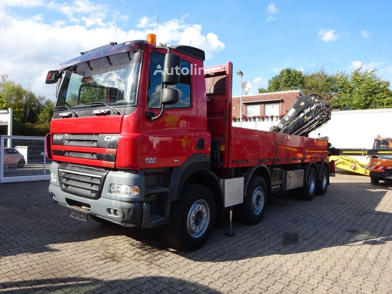 DAF CF 85.410 - Flatbed + crane - Camião de caixa aberta/ Plataforma, Camião grua: foto 1 DAF CF 85.410 - Flatbed + crane - Camião de caixa aberta/ Plataforma, Camião grua: foto 1