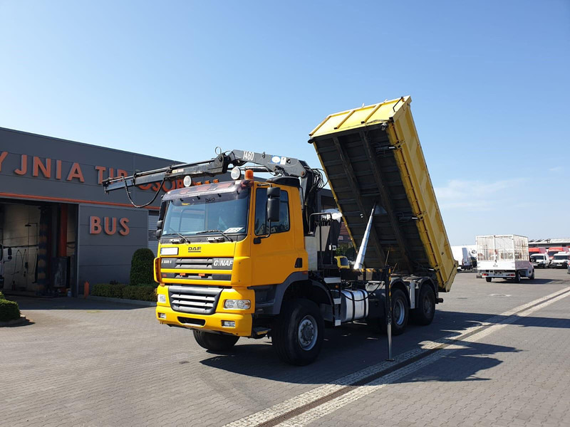 DAF CF GINAF X3335 S 6x6 DUMP TRUCK+HDS ATLAS 1460 HYDROBORD - Camião basculante, Camião grua: foto 1 DAF CF GINAF X3335 S 6x6 DUMP TRUCK+HDS ATLAS 1460 HYDROBORD - Camião basculante, Camião grua: foto 1