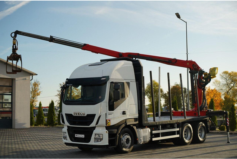 Iveco STRALIS 560 / 6X4 / DO DREWNA / DO DRZEWA / DO LASU / HDS PALFIN - Camião de transporte de madeira, Camião grua: foto 2 Iveco STRALIS 560 / 6X4 / DO DREWNA / DO DRZEWA / DO LASU / HDS PALFIN - Camião de transporte de madeira, Camião grua: foto 2