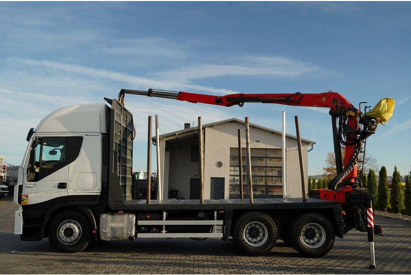 Iveco STRALIS 560 / 6X4 / DO DREWNA / DO DRZEWA / DO LASU / HDS PALFIN - Camião de transporte de madeira, Camião grua: foto 3 Iveco STRALIS 560 / 6X4 / DO DREWNA / DO DRZEWA / DO LASU / HDS PALFIN - Camião de transporte de madeira, Camião grua: foto 3