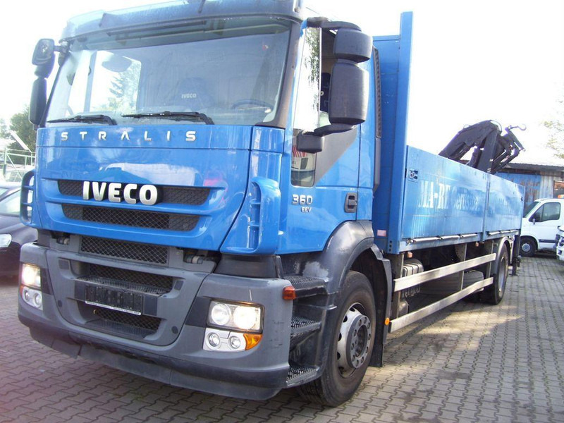 Iveco Stralis 360 - Camião de caixa aberta/ Plataforma, Camião grua: foto 1 Iveco Stralis 360 - Camião de caixa aberta/ Plataforma, Camião grua: foto 1