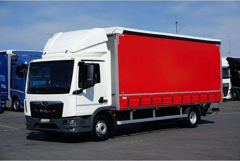 MAN TGL / 12.190 / E 6 / FIRANKA + WINDA / ŁAD. 6 525 KG / 16 PALET - Camião de lona: foto 1 MAN TGL / 12.190 / E 6 / FIRANKA + WINDA / ŁAD. 6 525 KG / 16 PALET - Camião de lona: foto 1