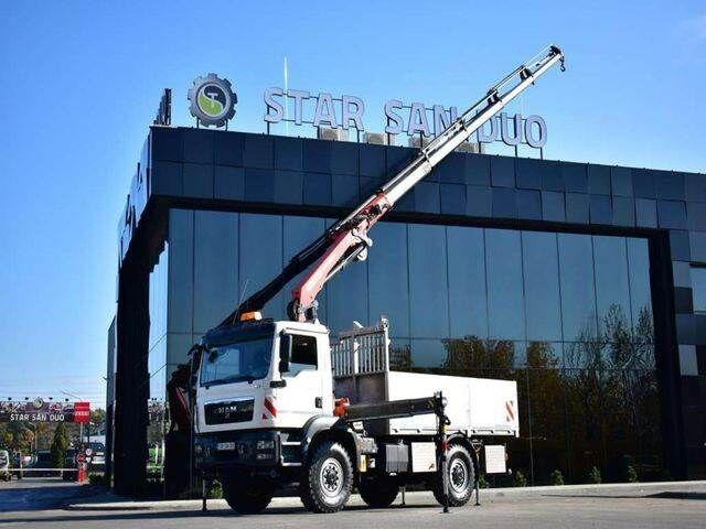 MAN TGM 18.340 4x4 PALFINGER PK 18002 CRANE WINCH - Camião de caixa aberta/ Plataforma, Camião grua: foto 1 MAN TGM 18.340 4x4 PALFINGER PK 18002 CRANE WINCH - Camião de caixa aberta/ Plataforma, Camião grua: foto 1