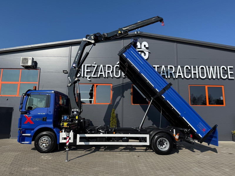MAN TGM TGL 15.250 / E6 / wywrotka 3-S + HMF żuraw z pilotem / H - Camião basculante, Camião grua: foto 2 MAN TGM TGL 15.250 / E6 / wywrotka 3-S + HMF żuraw z pilotem / H - Camião basculante, Camião grua: foto 2