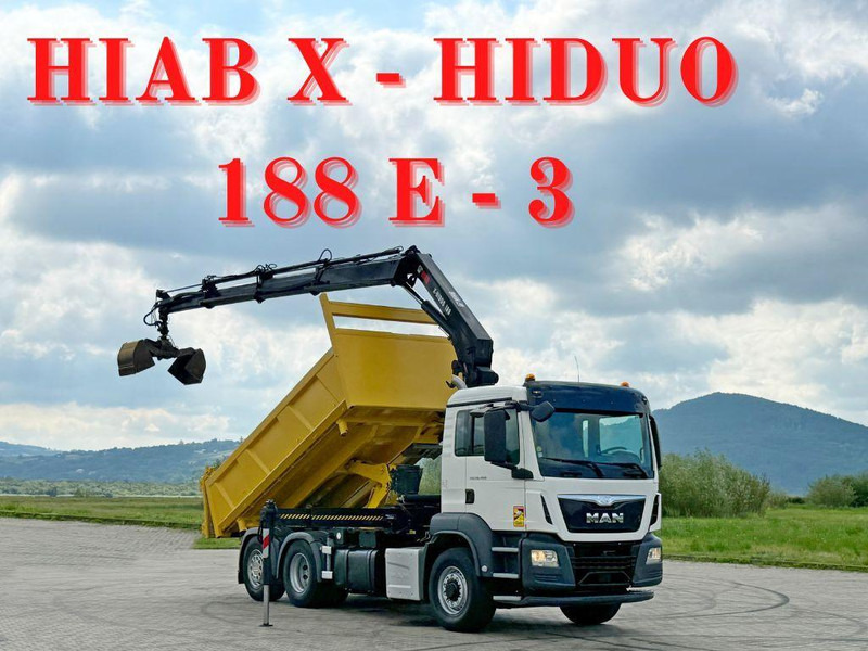 MAN TGS 26.400 * HIAB X-HIDUO 188 E-3 + FUNK * 6x4 - Camião basculante, Camião grua: foto 1 MAN TGS 26.400 * HIAB X-HIDUO 188 E-3 + FUNK * 6x4 - Camião basculante, Camião grua: foto 1