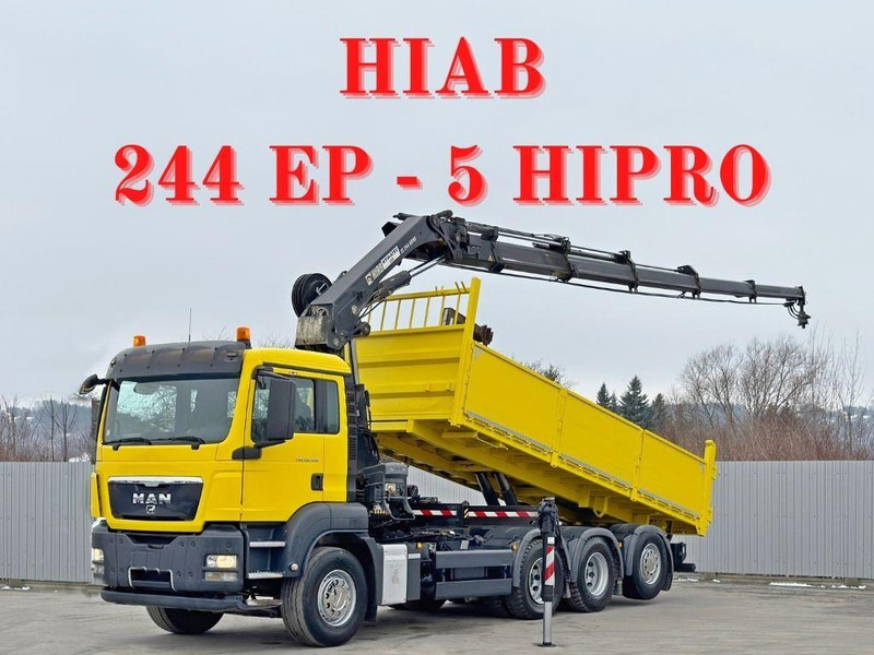 MAN TGS 35.400 * HIAB 244 EP - 5 HIPRO + FUNK * 8x4 - Camião de caixa aberta/ Plataforma, Camião grua: foto 1 MAN TGS 35.400 * HIAB 244 EP - 5 HIPRO + FUNK * 8x4 - Camião de caixa aberta/ Plataforma, Camião grua: foto 1