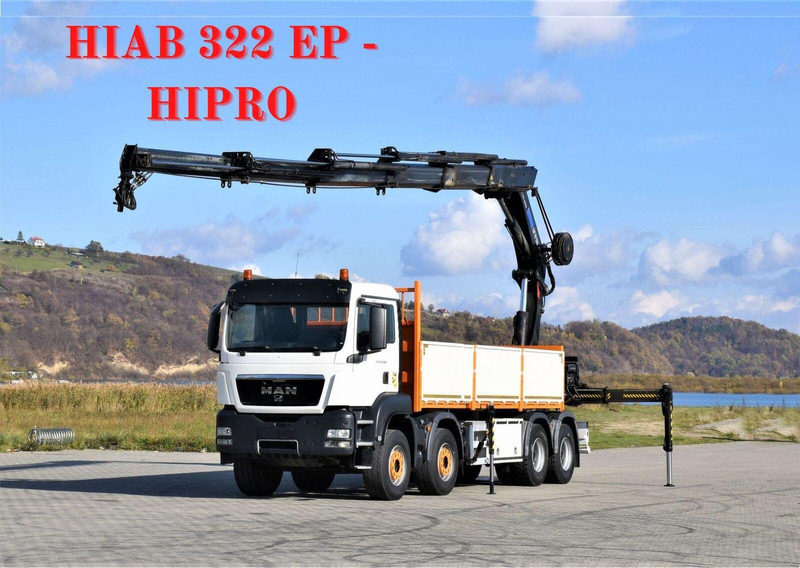 MAN TGS 35.440 * HIAB 322 EP-5HIPRO+FUNK / 8x4! - Camião de caixa aberta/ Plataforma, Camião grua: foto 1 MAN TGS 35.440 * HIAB 322 EP-5HIPRO+FUNK / 8x4! - Camião de caixa aberta/ Plataforma, Camião grua: foto 1