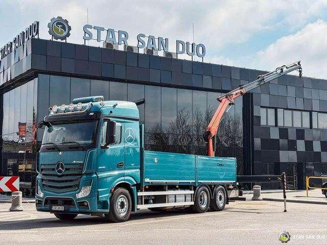 Mercedes-Benz ACTROS 2545 6x2 Palfinger PK 16001 HDS Crane - Camião de caixa aberta/ Plataforma, Camião grua: foto 1 Mercedes-Benz ACTROS 2545 6x2 Palfinger PK 16001 HDS Crane - Camião de caixa aberta/ Plataforma, Camião grua: foto 1