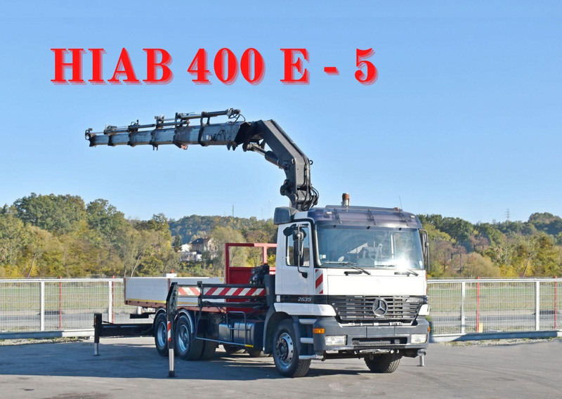 Mercedes-Benz ACTROS 2635 Pritsche - Camião de caixa aberta/ Plataforma, Camião grua: foto 1 Mercedes-Benz ACTROS 2635 Pritsche - Camião de caixa aberta/ Plataforma, Camião grua: foto 1