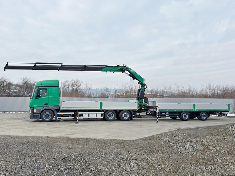 Mercedes-Benz ACTROS 2645 * FASSI F345.24 + FUNK + Anhänger - Camião de caixa aberta/ Plataforma, Camião grua: foto 5 Mercedes-Benz ACTROS 2645 * FASSI F345.24 + FUNK + Anhänger - Camião de caixa aberta/ Plataforma, Camião grua: foto 5