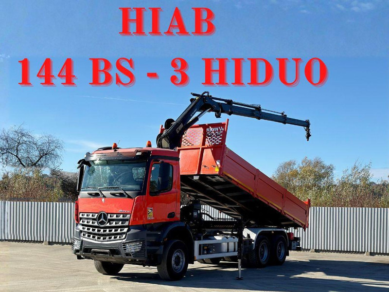 Mercedes-Benz AROCS 2640 *HIAB 144 BS - 3/FUNK + * 6x4 - Camião basculante, Camião grua: foto 1 Mercedes-Benz AROCS 2640 *HIAB 144 BS - 3/FUNK + * 6x4 - Camião basculante, Camião grua: foto 1