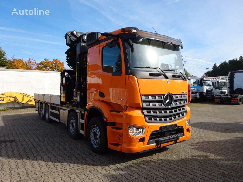 Mercedes-Benz Arocs 3751 - Flatbed+crane - Camião de caixa aberta/ Plataforma, Camião grua: foto 2 Mercedes-Benz Arocs 3751 - Flatbed+crane - Camião de caixa aberta/ Plataforma, Camião grua: foto 2
