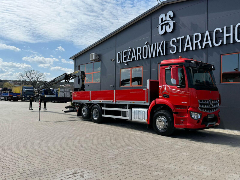 Camião de caixa aberta/ Plataforma, Camião grua Mercedes-Benz Arocs Actros 2532 / E6 / 6x2 / skrzynia + żuraw Palfinger / budo: foto 12