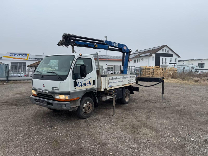 Mitsubishi Canter FE649 - Flatbed truck + crane - Camião de caixa aberta/ Plataforma, Camião grua: foto 3 Mitsubishi Canter FE649 - Flatbed truck + crane - Camião de caixa aberta/ Plataforma, Camião grua: foto 3