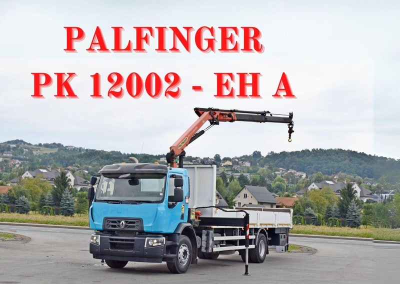 Renault C 320 - Camião de caixa aberta/ Plataforma, Camião grua: foto 1 Renault C 320 - Camião de caixa aberta/ Plataforma, Camião grua: foto 1