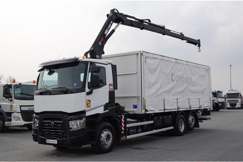 Renault C 380 / 6x2 / SKRZYNIOWY / HDS HIAB 138 B-3 WYSÓW 10,5 M / ROTAT - Camião de lona: foto 2 Renault C 380 / 6x2 / SKRZYNIOWY / HDS HIAB 138 B-3 WYSÓW 10,5 M / ROTAT - Camião de lona: foto 2