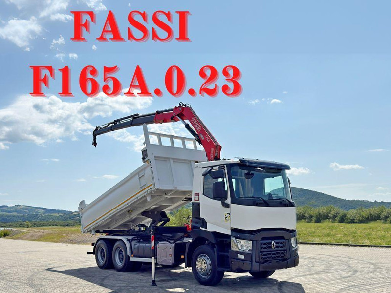 Renault C 430 * FASSI F165A.0.23 + FUNK * 6x4 - Camião basculante, Camião grua: foto 1 Renault C 430 * FASSI F165A.0.23 + FUNK * 6x4 - Camião basculante, Camião grua: foto 1