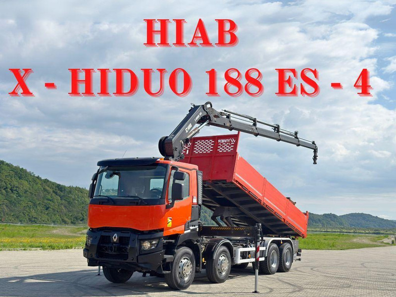 Renault C 430 *KIPPER 6,80m* HIAB X-HIDUO 188 ES-4 * 8x4 - Camião basculante, Camião grua: foto 1 Renault C 430 *KIPPER 6,80m* HIAB X-HIDUO 188 ES-4 * 8x4 - Camião basculante, Camião grua: foto 1