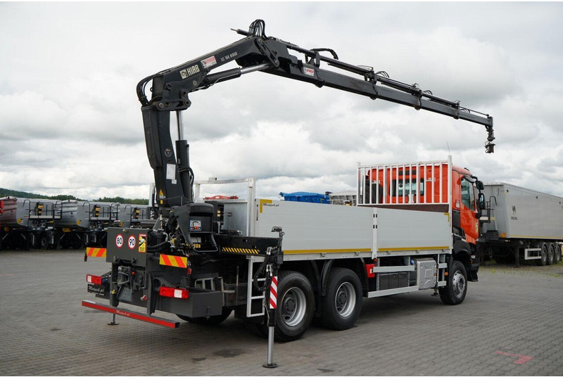 Renault K 380 / 6X4 / SKRZYNIOWY 6.2 M / + HDS HIAB 166 ES-4 / MAX UDŹWI - Camião de caixa aberta/ Plataforma, Camião grua: foto 4 Renault K 380 / 6X4 / SKRZYNIOWY 6.2 M / + HDS HIAB 166 ES-4 / MAX UDŹWI - Camião de caixa aberta/ Plataforma, Camião grua: foto 4