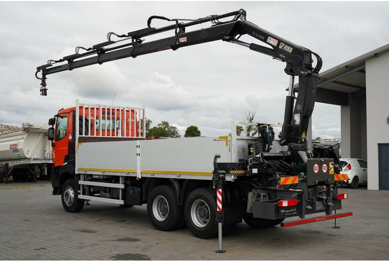 Renault K 380 / 6X4 / SKRZYNIOWY 6.2 M / + HDS HIAB 166 ES-4 / MAX UDŹWI - Camião de caixa aberta/ Plataforma, Camião grua: foto 3 Renault K 380 / 6X4 / SKRZYNIOWY 6.2 M / + HDS HIAB 166 ES-4 / MAX UDŹWI - Camião de caixa aberta/ Plataforma, Camião grua: foto 3