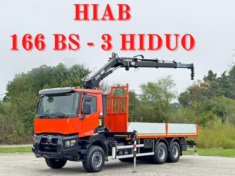 Renault K 380 * HIAB 166 BS-3 HIDUO + FUNK* 6x4 - Camião basculante, Camião grua: foto 1 Renault K 380 * HIAB 166 BS-3 HIDUO + FUNK* 6x4 - Camião basculante, Camião grua: foto 1