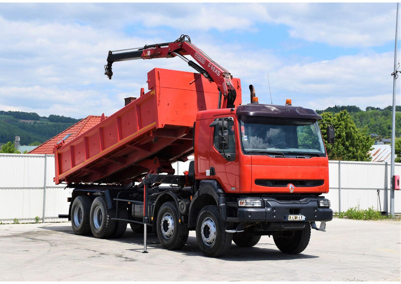 Renault KERAX 420 DCI Kipper 6,30m+FASSI F95AXS.21+FUNK - Camião basculante, Camião grua: foto 2 Renault KERAX 420 DCI Kipper 6,30m+FASSI F95AXS.21+FUNK - Camião basculante, Camião grua: foto 2