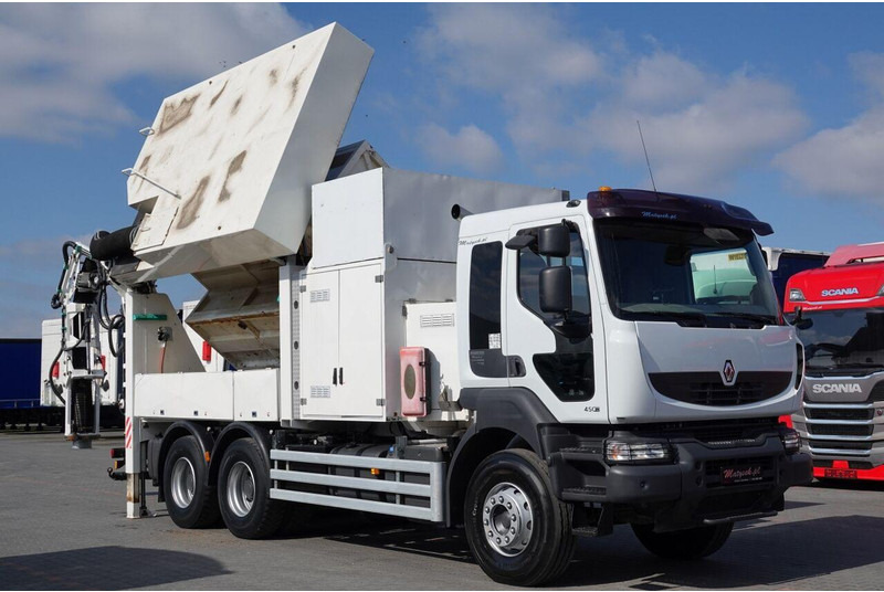 Renault KERAX 450 / 6x4 / MTS SAUGBAGGER 3A11T /ASENIZACYJNY / ŁADOWARKA - Caminhão limpa fossa: foto 1 Renault KERAX 450 / 6x4 / MTS SAUGBAGGER 3A11T /ASENIZACYJNY / ŁADOWARKA - Caminhão limpa fossa: foto 1