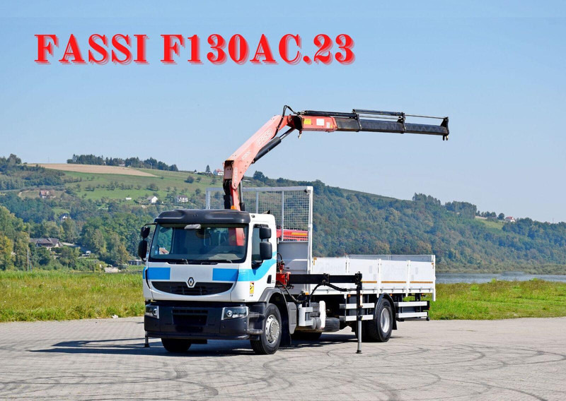 Renault Premium 310 DXI* FASSI F130AC.23+FUNK* TOP - Camião de caixa aberta/ Plataforma, Camião grua: foto 1 Renault Premium 310 DXI* FASSI F130AC.23+FUNK* TOP - Camião de caixa aberta/ Plataforma, Camião grua: foto 1