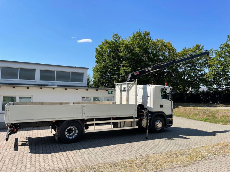 Camião de caixa aberta/ Plataforma, Camião grua Scania G 380 Pritsche Kran Hiab 122B: foto 10