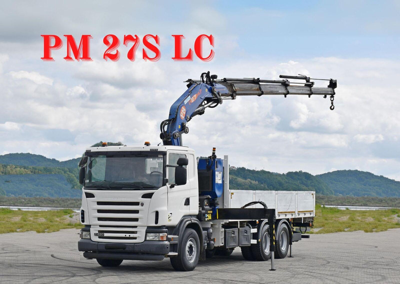 Scania G 420 - Camião de caixa aberta/ Plataforma, Camião grua: foto 1 Scania G 420 - Camião de caixa aberta/ Plataforma, Camião grua: foto 1