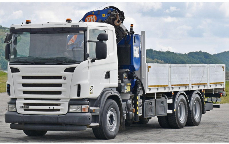 Scania G 420 - Camião de caixa aberta/ Plataforma, Camião grua: foto 3 Scania G 420 - Camião de caixa aberta/ Plataforma, Camião grua: foto 3