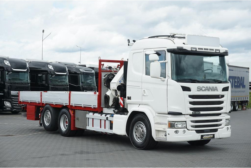 Scania G 490 / 6 X 2 / SKRZYNIOWY + HDS / HMF 3220 K7 / WYSIĘG 18,9 M - Camião de caixa aberta/ Plataforma, Camião grua: foto 3 Scania G 490 / 6 X 2 / SKRZYNIOWY + HDS / HMF 3220 K7 / WYSIĘG 18,9 M - Camião de caixa aberta/ Plataforma, Camião grua: foto 3