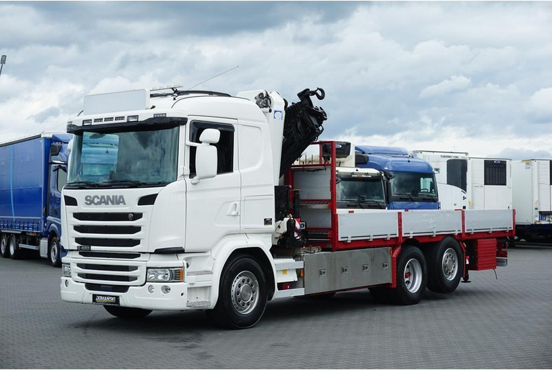 Scania G 490 / 6 X 2 / SKRZYNIOWY + HDS / HMF 3220 K7 / WYSIĘG 18,9 M - Camião de caixa aberta/ Plataforma, Camião grua: foto 2 Scania G 490 / 6 X 2 / SKRZYNIOWY + HDS / HMF 3220 K7 / WYSIĘG 18,9 M - Camião de caixa aberta/ Plataforma, Camião grua: foto 2
