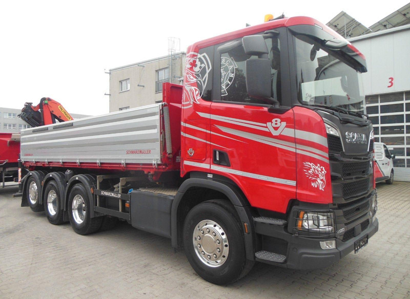 Scania R 580 8X4 + PALFINGER PK 19.001 crane - Camião basculante, Camião grua: foto 2 Scania R 580 8X4 + PALFINGER PK 19.001 crane - Camião basculante, Camião grua: foto 2