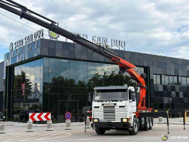 Scania R143 HL 6x2 PALFINGER PK44002 Crane Kran - Camião de caixa aberta/ Plataforma, Camião grua: foto 3 Scania R143 HL 6x2 PALFINGER PK44002 Crane Kran - Camião de caixa aberta/ Plataforma, Camião grua: foto 3