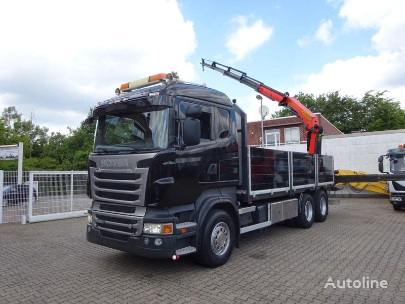 Scania R620 V8 6x2 Flatbed + Palfinger Crane PK 22002 EH - Camião de caixa aberta/ Plataforma, Camião grua: foto 2 Scania R620 V8 6x2 Flatbed + Palfinger Crane PK 22002 EH - Camião de caixa aberta/ Plataforma, Camião grua: foto 2