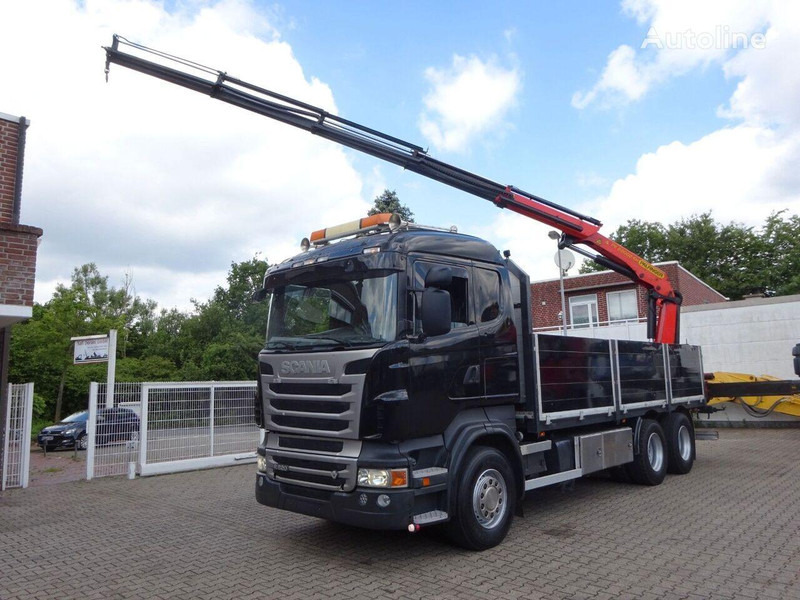 Scania R620 V8 - Flatbed+crane - Camião de caixa aberta/ Plataforma, Camião grua: foto 3 Scania R620 V8 - Flatbed+crane - Camião de caixa aberta/ Plataforma, Camião grua: foto 3