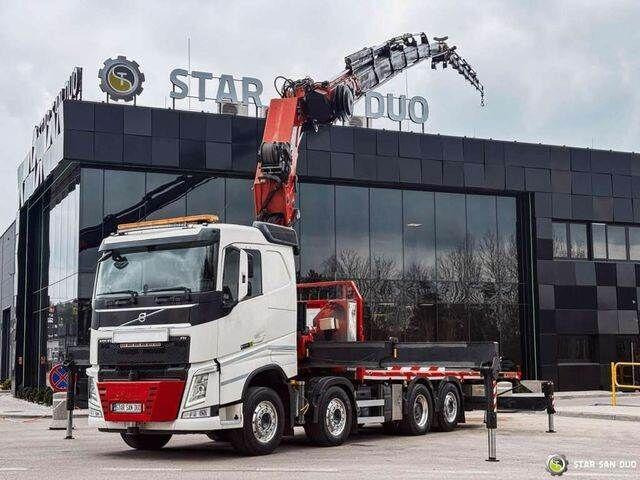 Volvo FH 550 8x2 HMF 8520 FLY JIB Winch Crane Euro 6 - Camião de caixa aberta/ Plataforma, Camião grua: foto 1 Volvo FH 550 8x2 HMF 8520 FLY JIB Winch Crane Euro 6 - Camião de caixa aberta/ Plataforma, Camião grua: foto 1